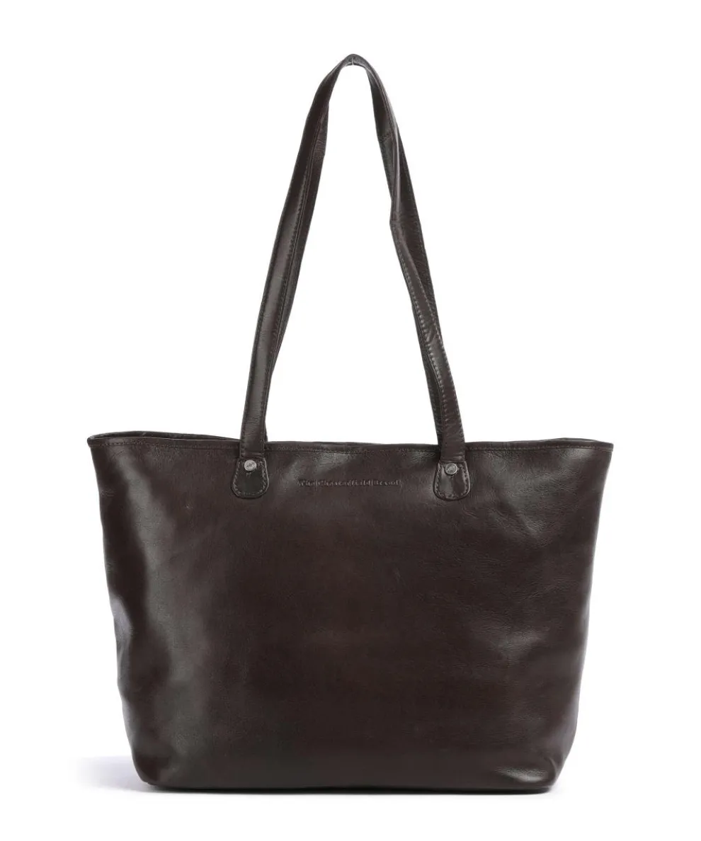 Novum Astano Tote bag 14″ grained leather dark brown