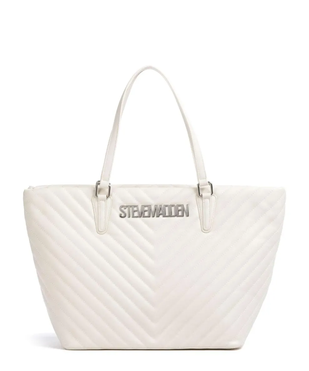 BJUDE Tote bag imitation leather ivory