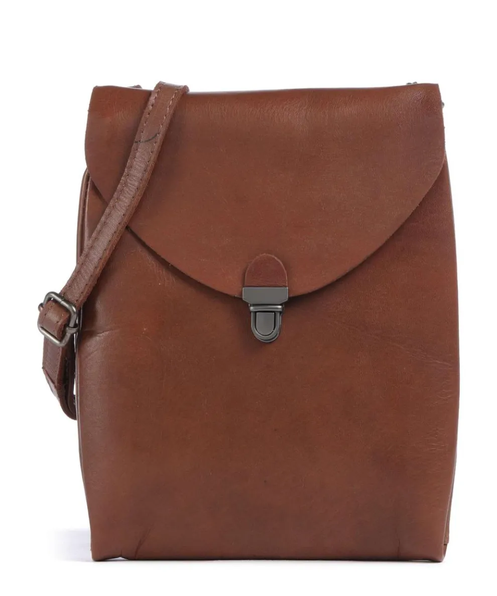 Fold Crossbody bag smooth cow leather cognac