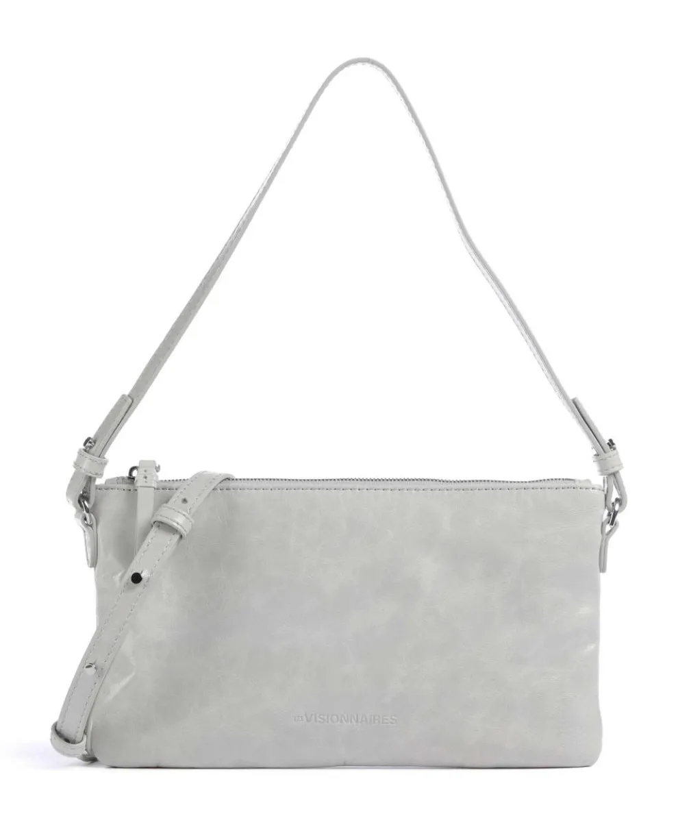 Alice Crinkle Shoulder bag fine grain cow leather light grey