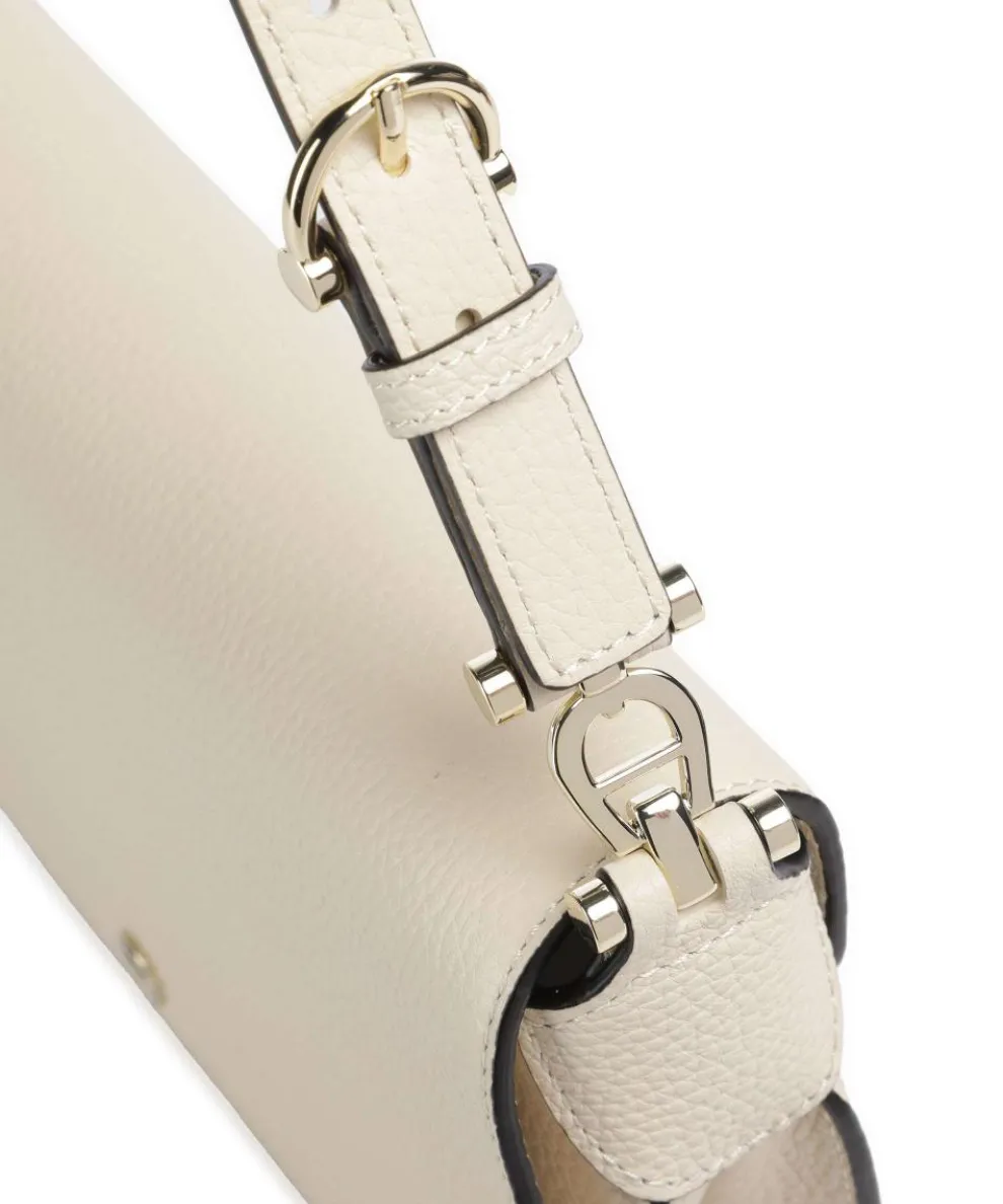 Delia S Shoulder bag grained cow leather cream