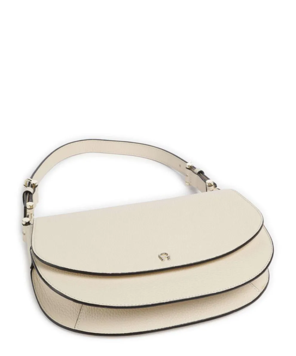 Delia S Shoulder bag grained cow leather cream