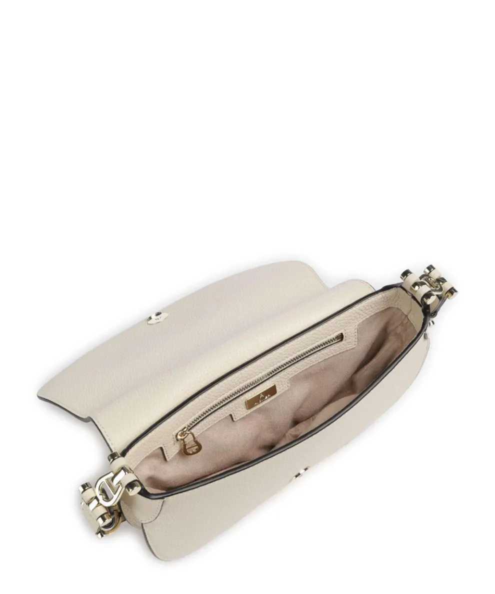 Delia S Shoulder bag grained cow leather cream