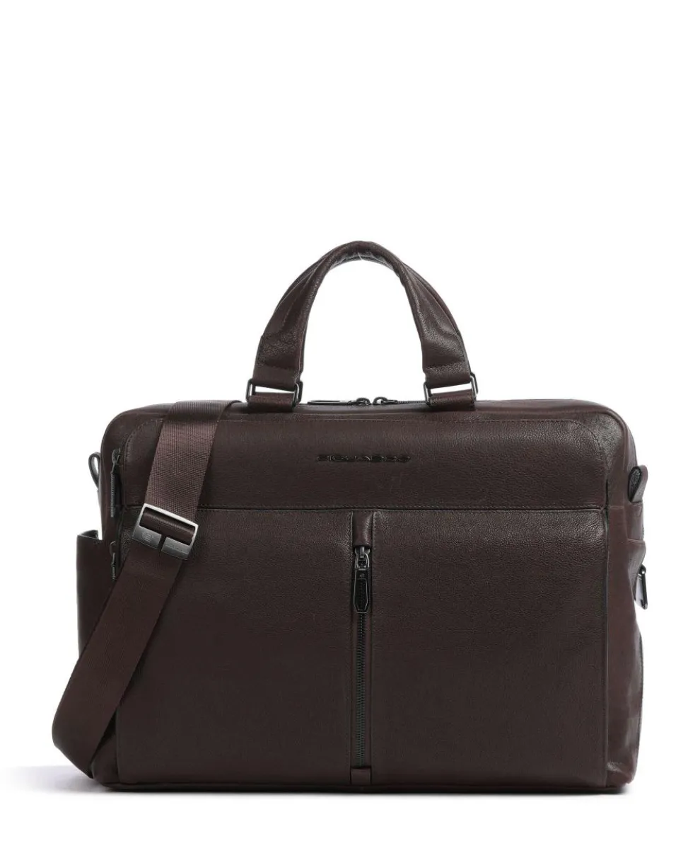 Wollem Laptop bag 15″ grained cow leather dark brown