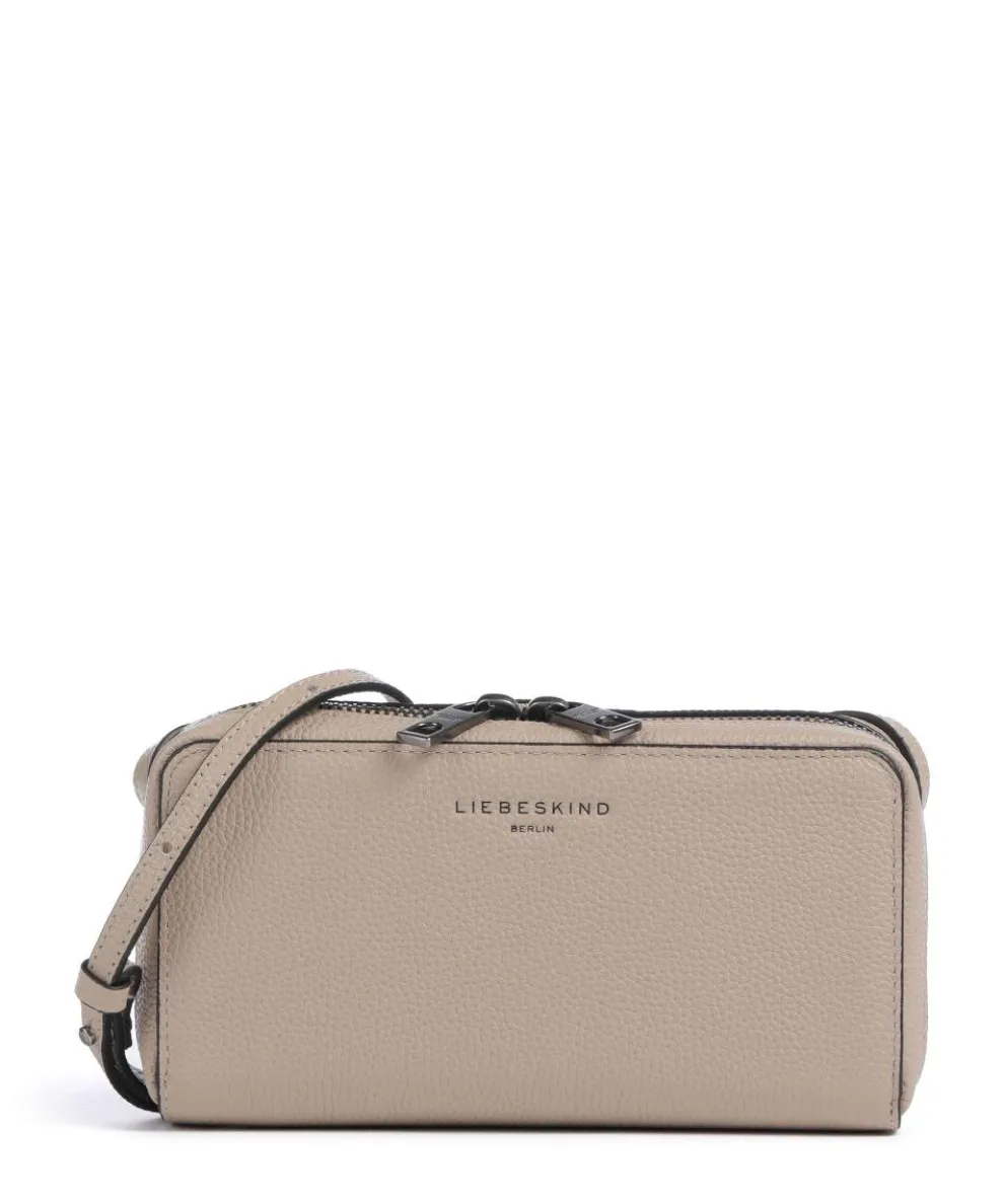 Lou Small Pebble XS Wallet grained cow leather beige