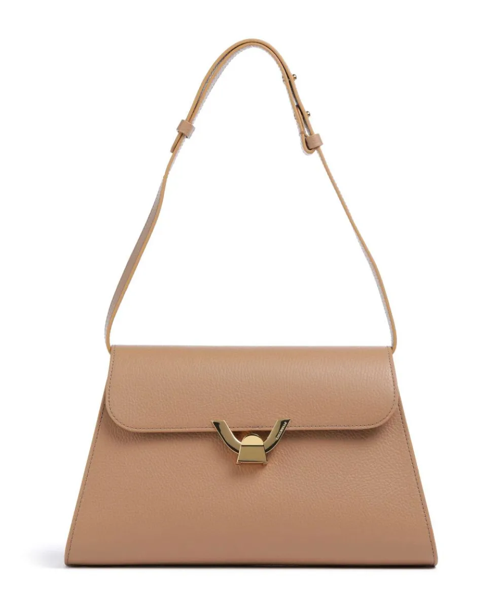 Dew Shoulder bag grained leather light brown