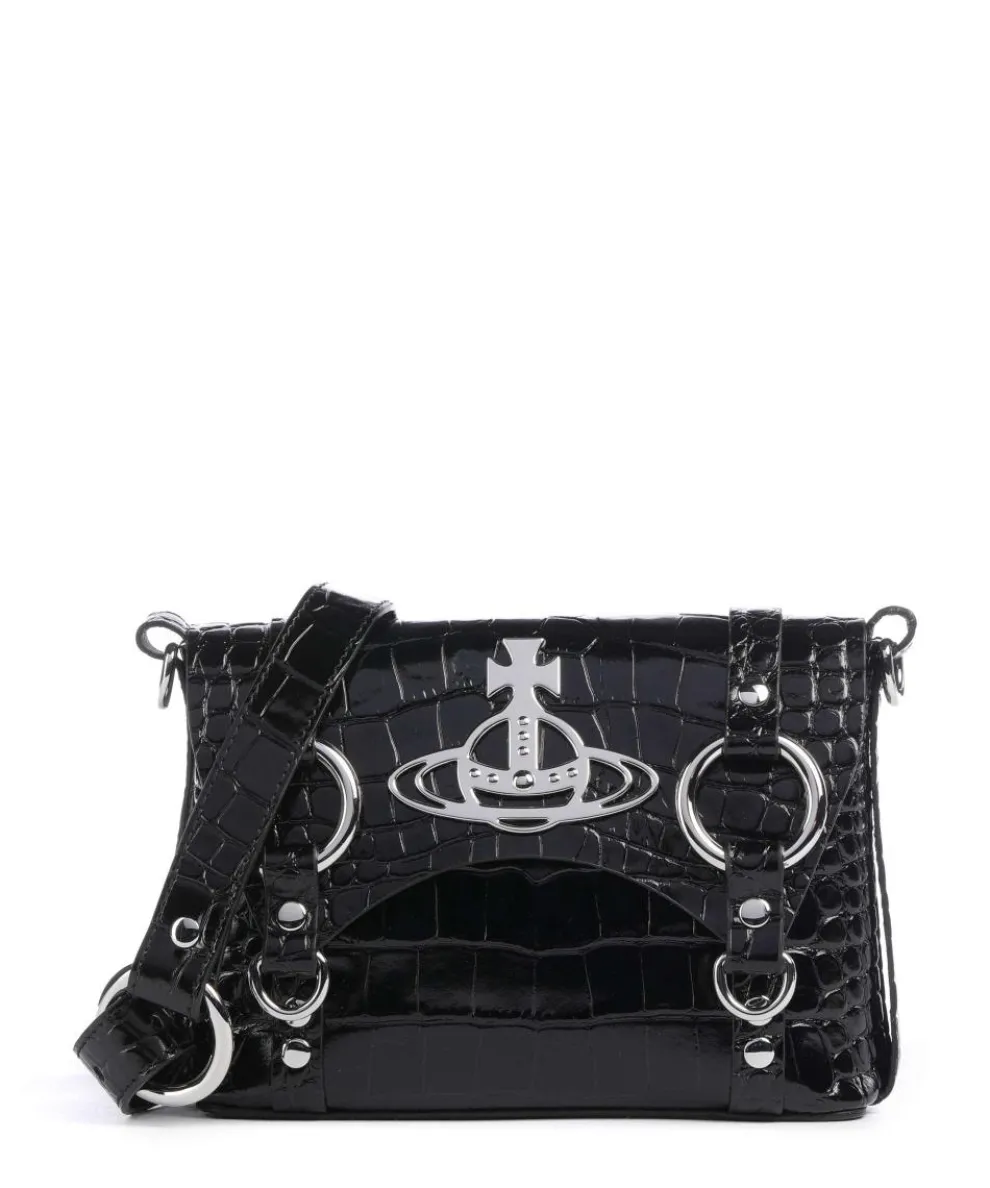 Kim Embossed Croc Crossbody bag embossed calfskin black