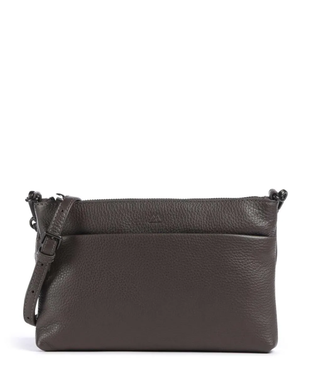 Karima Crossbody bag grained cow leather taupe