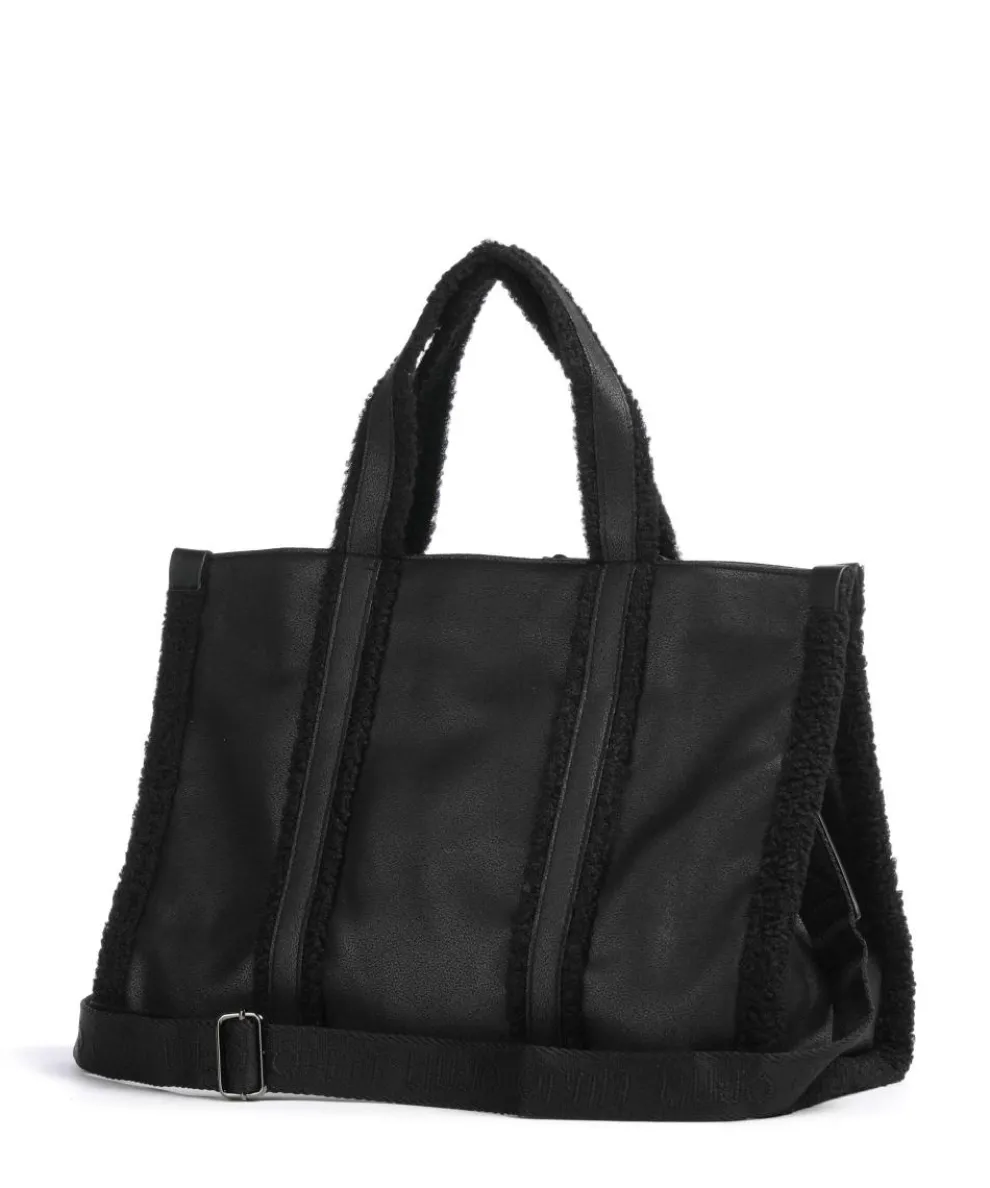 L Tote bag imitation leather black