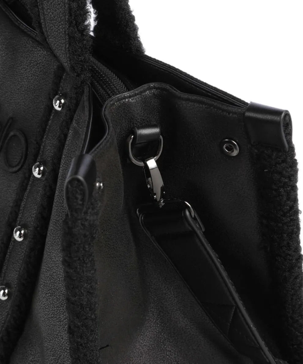 L Tote bag imitation leather black