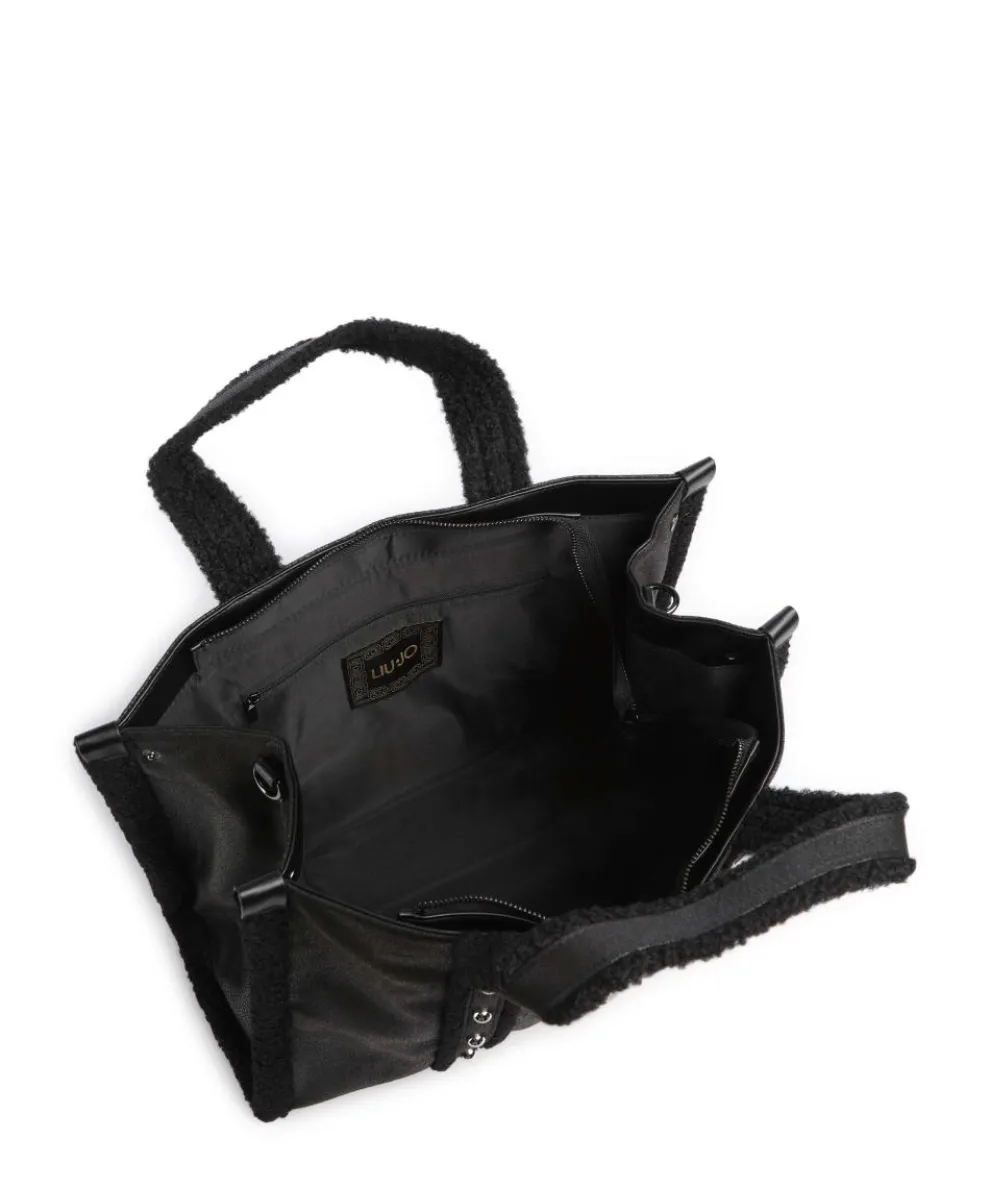 L Tote bag imitation leather black
