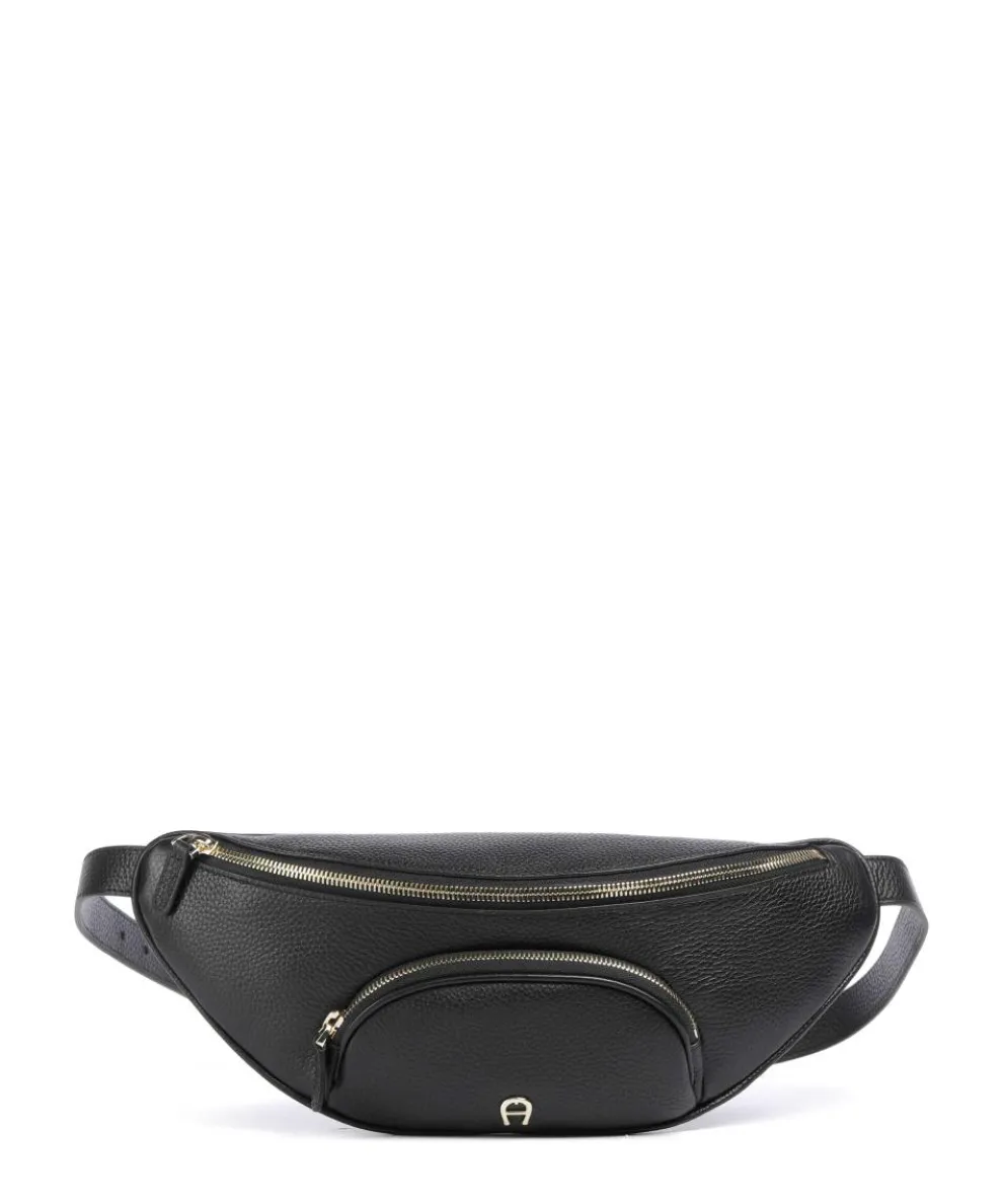 Fashion Fanny pack grained cow leather black
