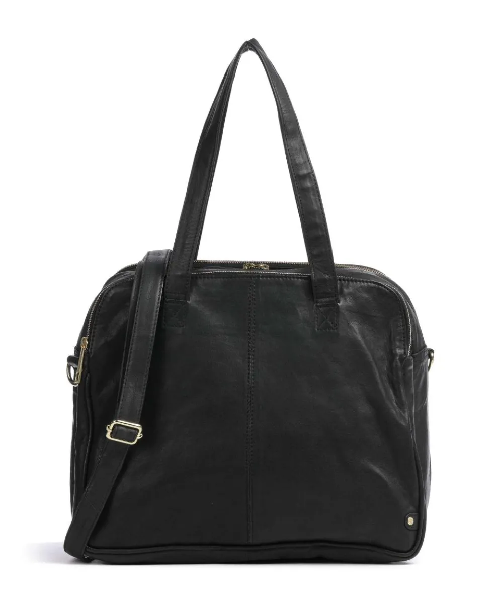 Golden Chic Shoulder bag grained leather black