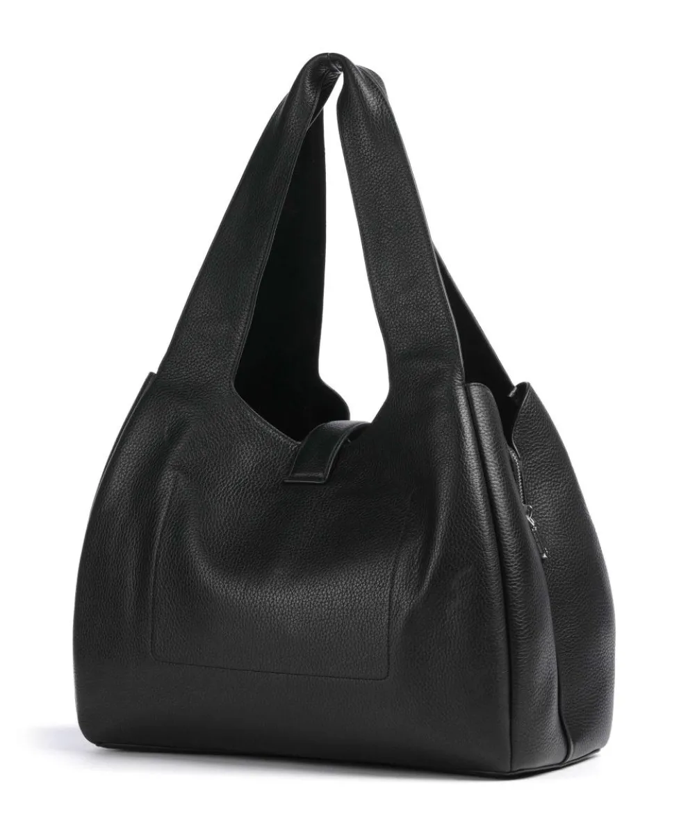Sloane Street Hobo bag grained cow leather black