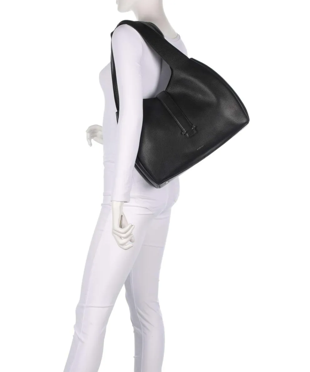 Sloane Street Hobo bag grained cow leather black