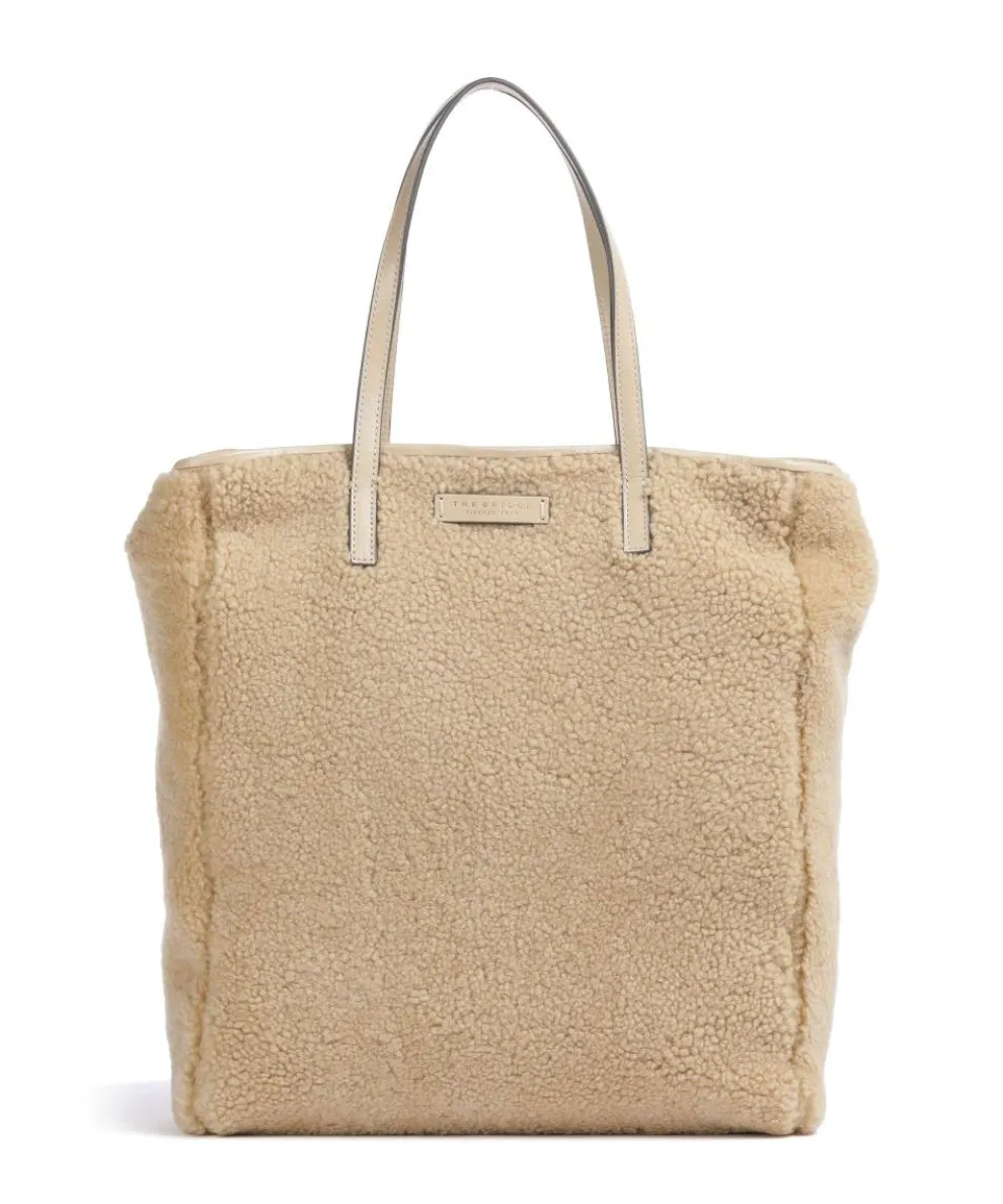 Mirra Wow Tote bag fur, cow leather light brown