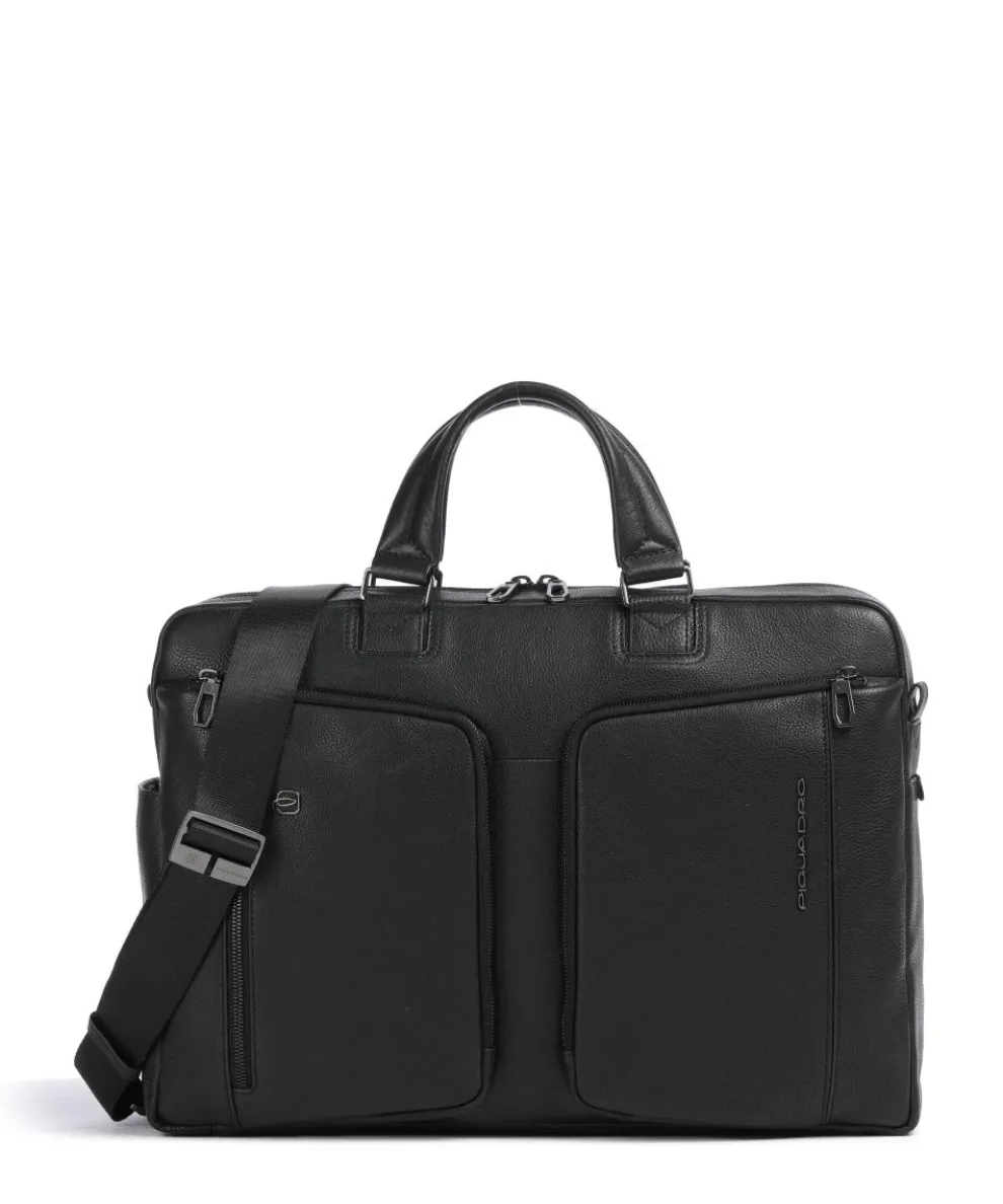 S134 Briefcase 15″ grained cow leather black