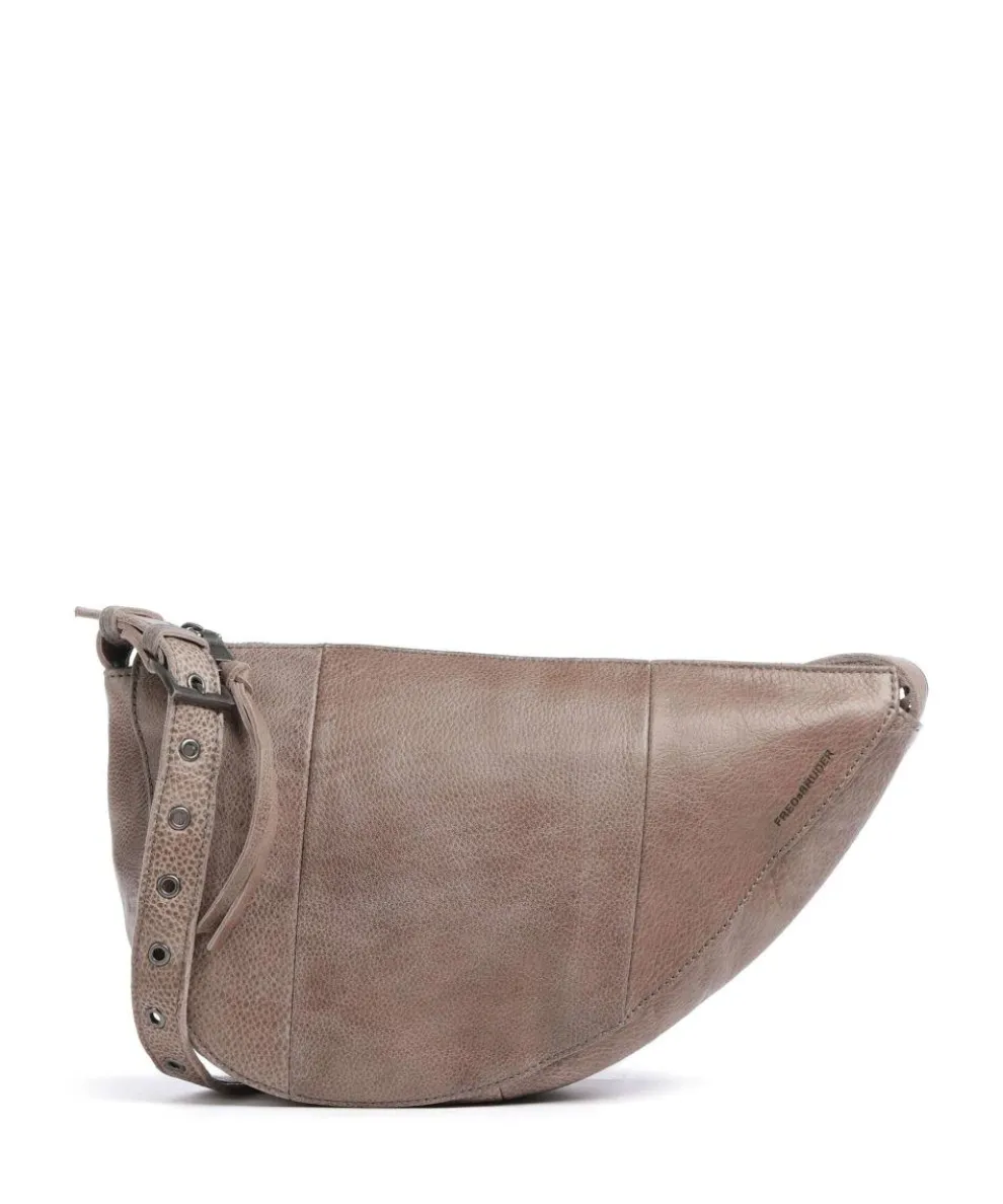 My old Friend Shoulder bag grained leather taupe