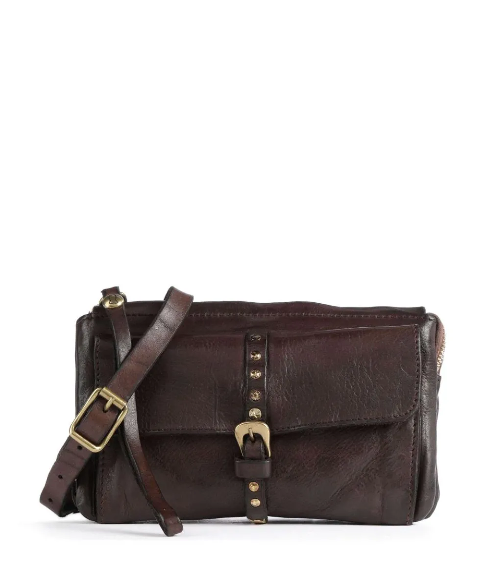 Fanny pack grained cow leather dark brown