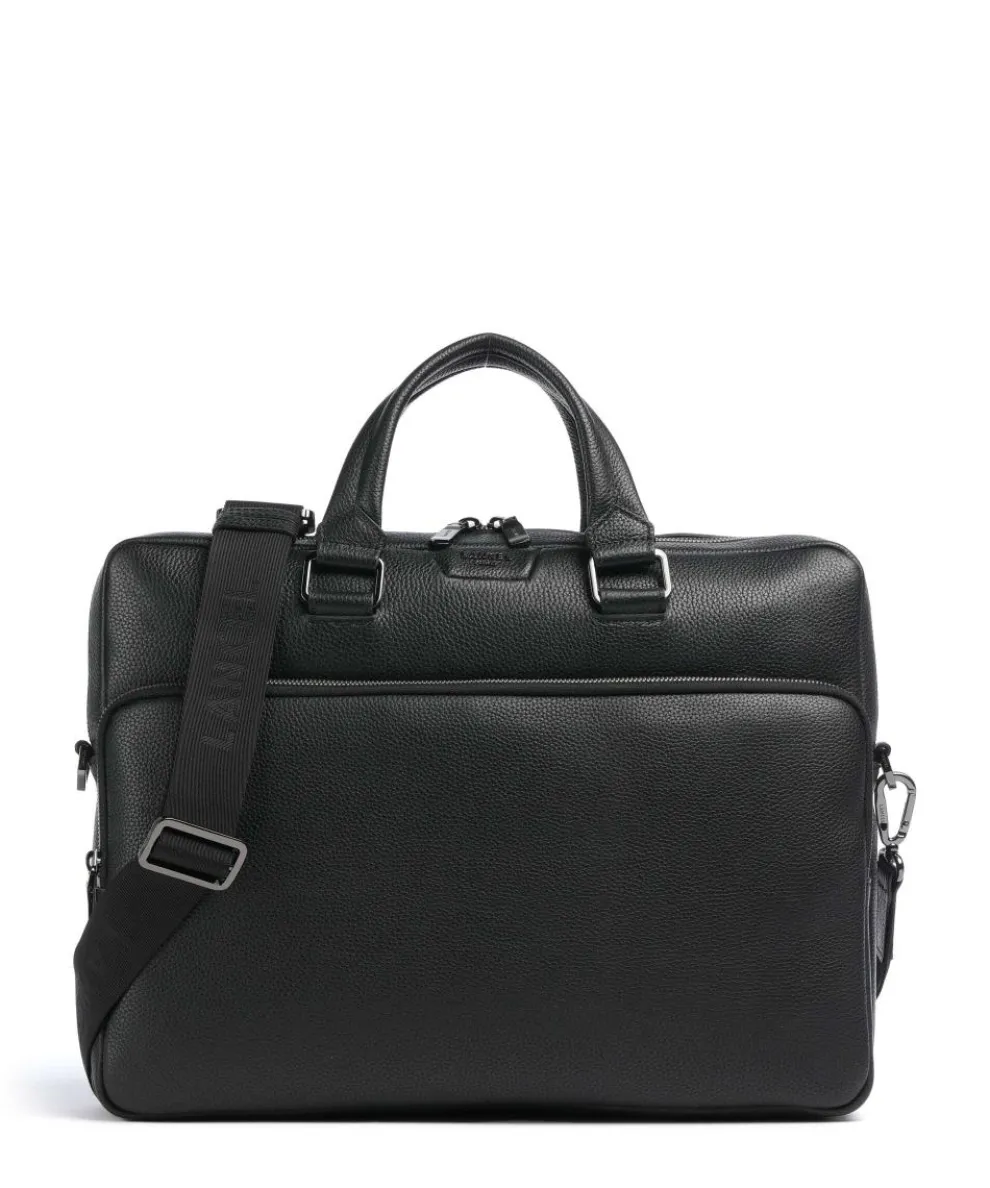 Côme Briefcase 16″ grained cow leather black