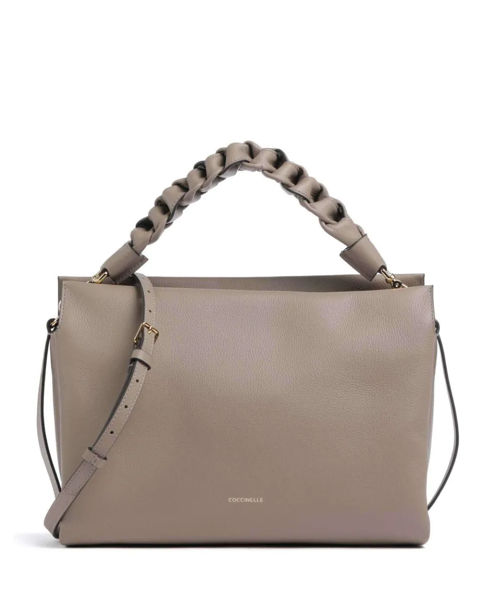 Boheme Grana Double Hobo bag grained cow leather taupe