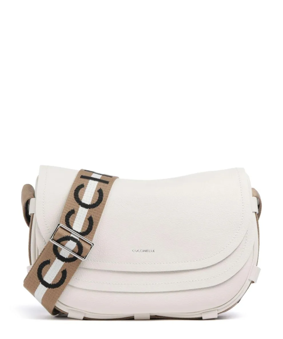 Raquel Shoulder bag grained leather white