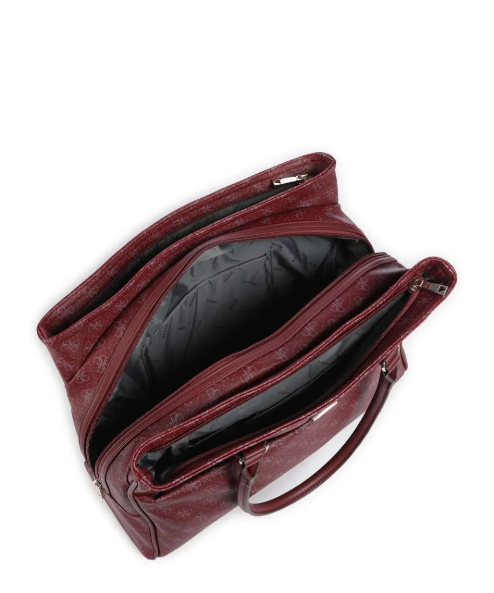 Jesco Tote bag 15″ imitation leather dark red