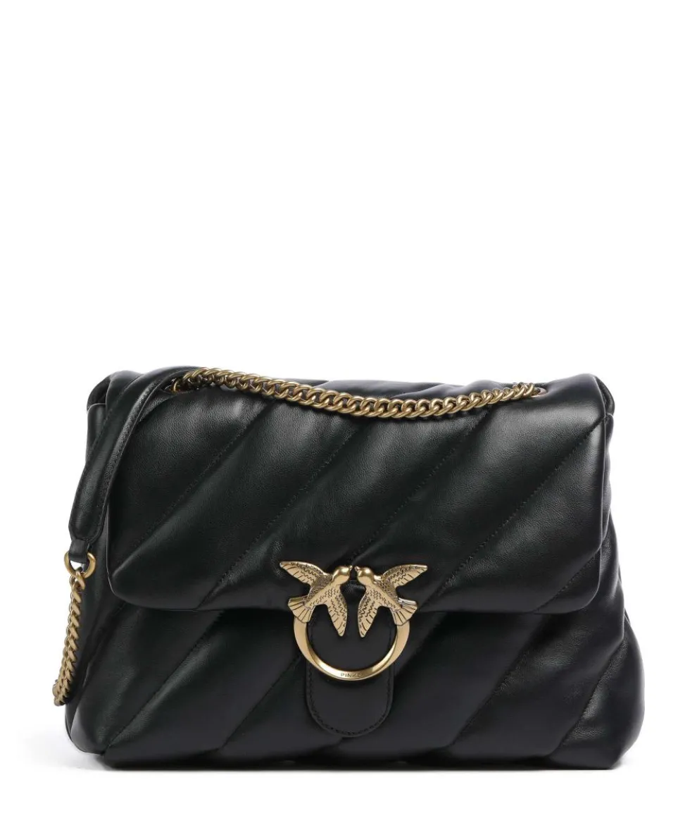 Love Puff Big Shoulder bag sheepskin leather black