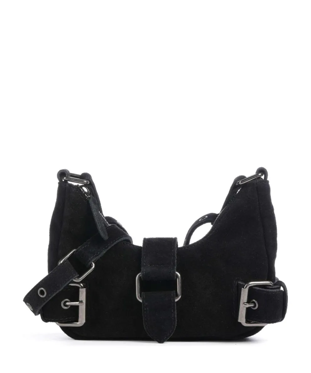 Suede Palma Shoulder bag brushed leather black