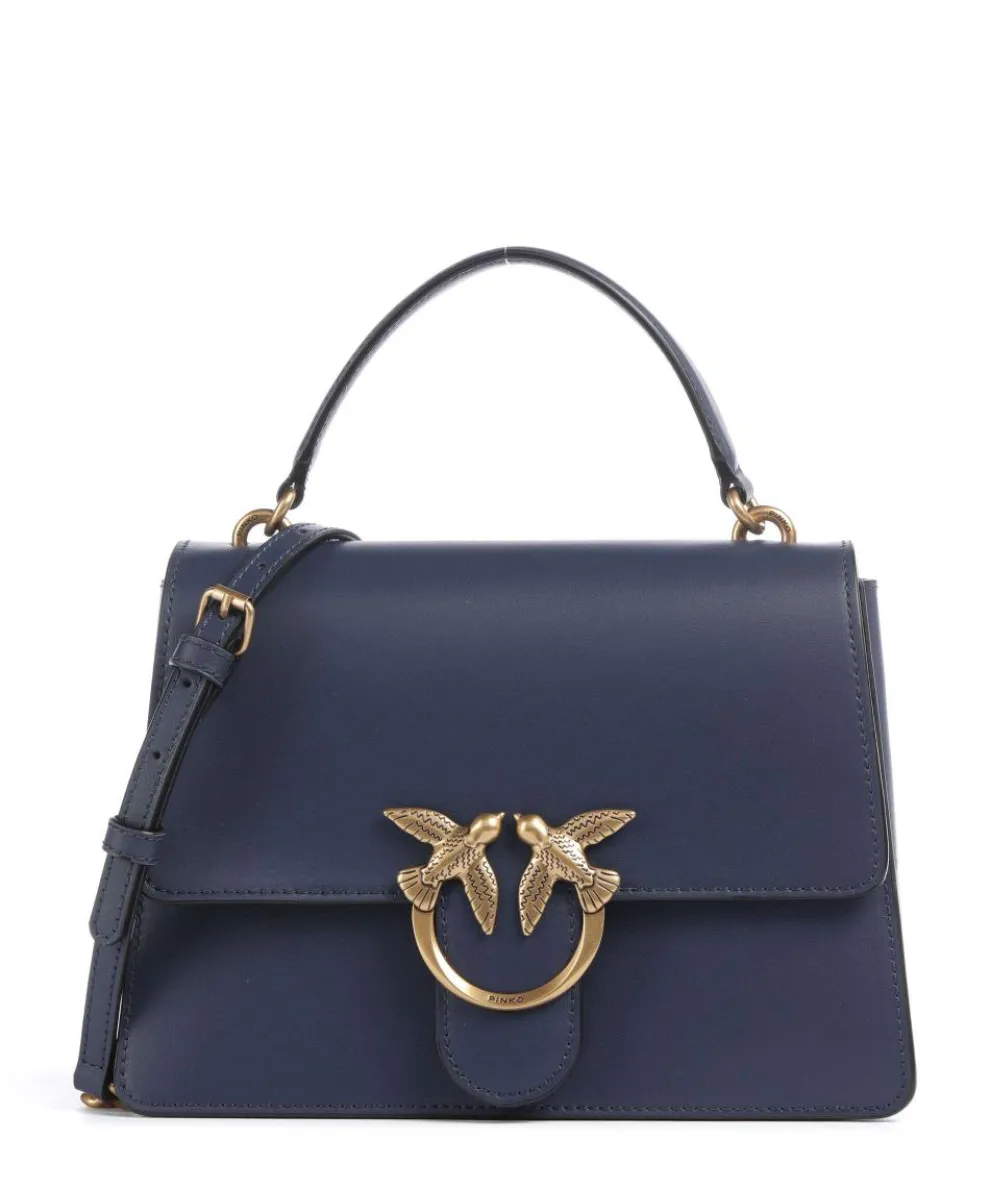 Love One Classic Handbag fine grain cow leather dark blue