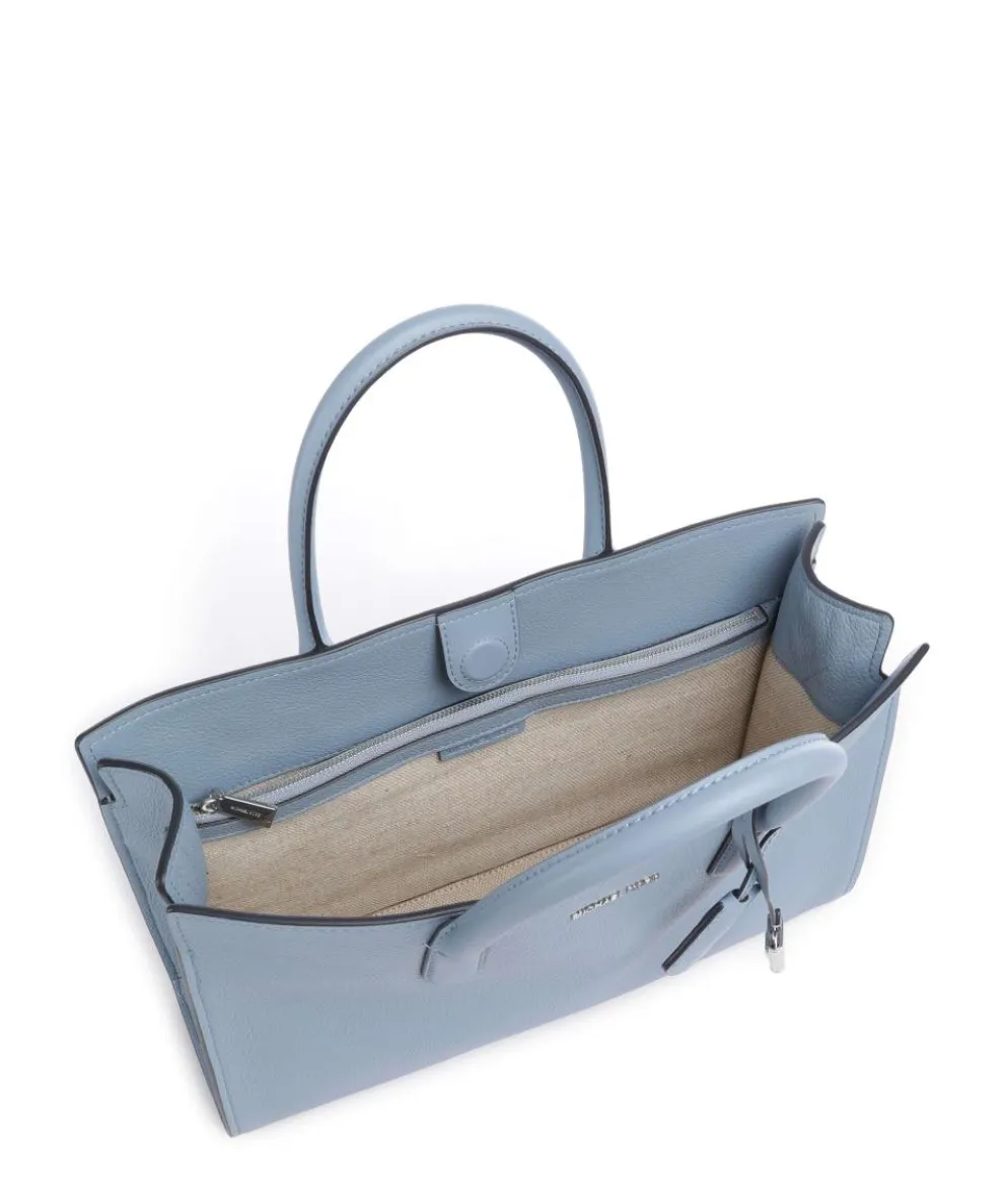 Scarlett Handbag grained cow leather blue-grey