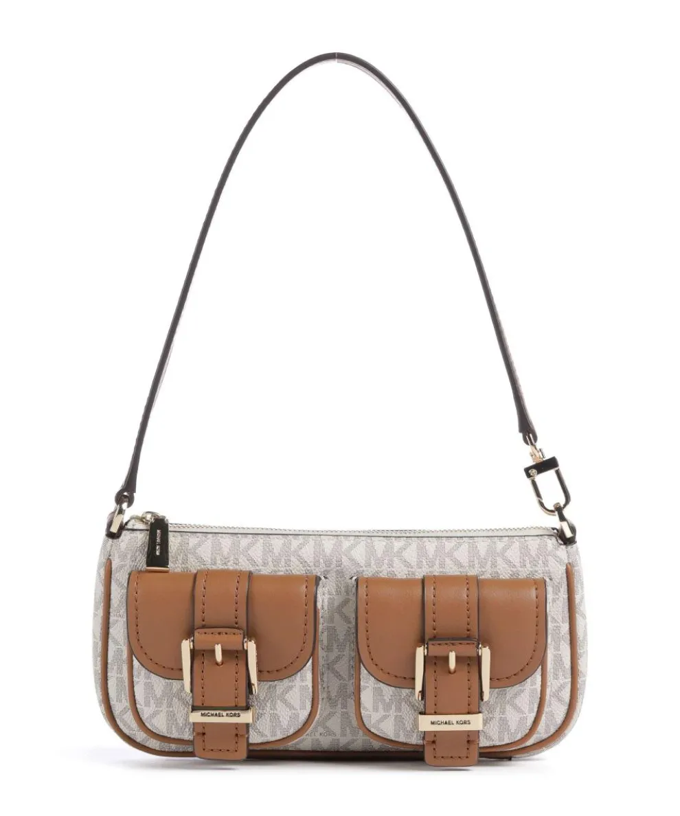 Zoe Shoulder bag imitation leather ivory/brown