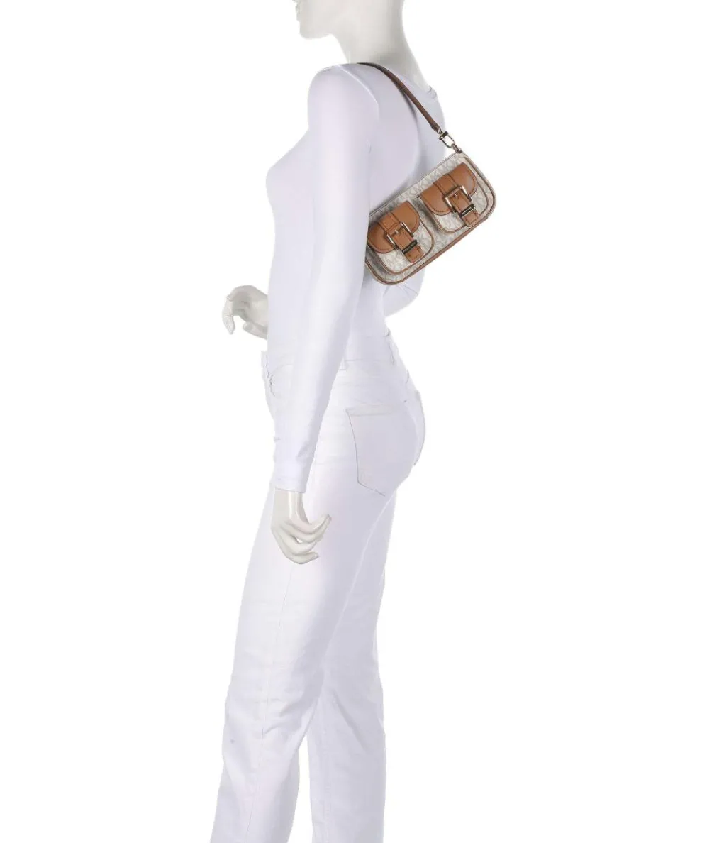 Zoe Shoulder bag imitation leather ivory/brown