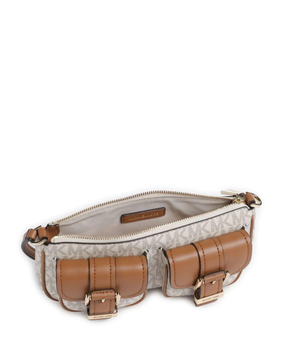 Zoe Shoulder bag imitation leather ivory/brown