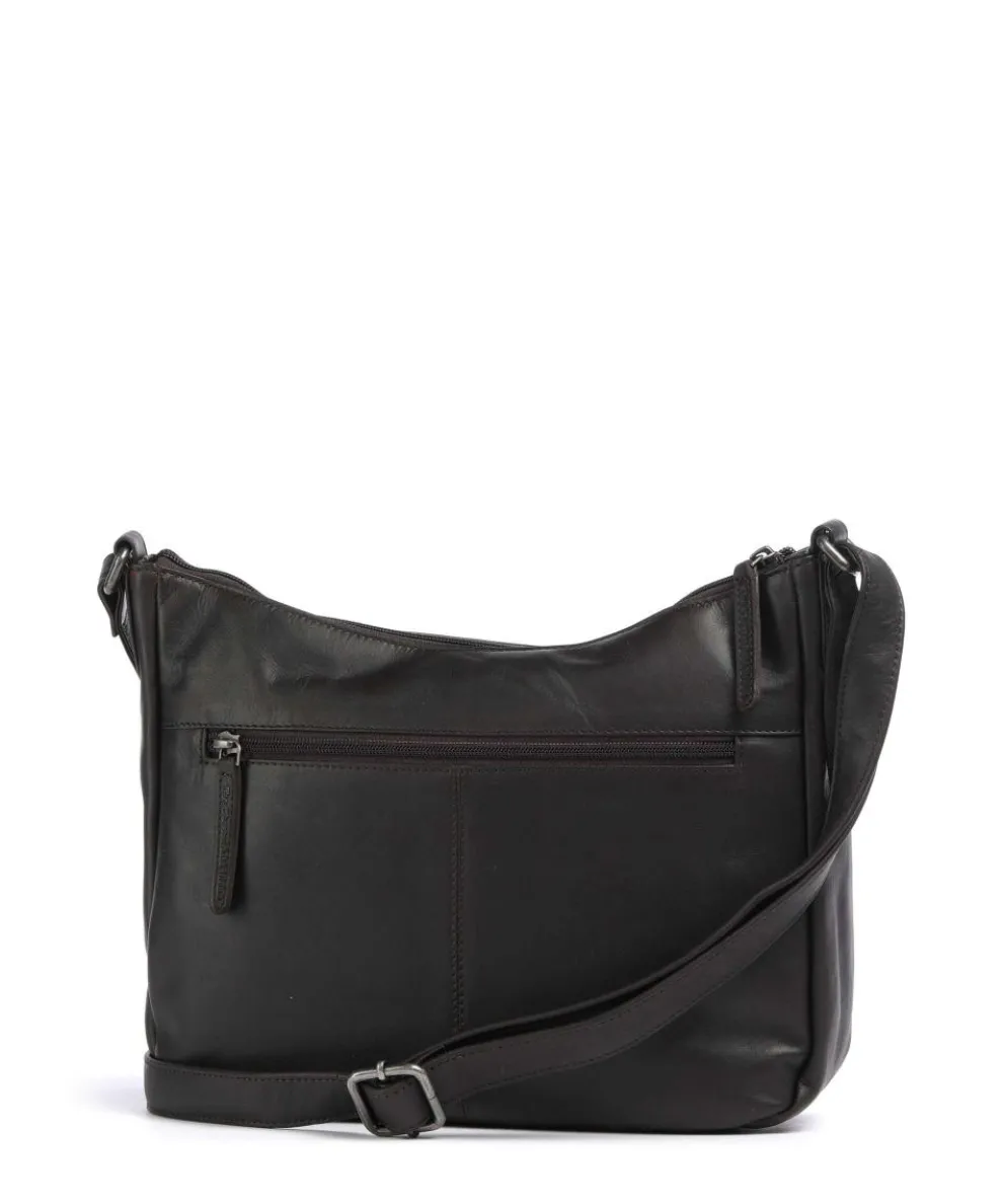 Cow Wax Pull Up Loraine Crossbody bag cow leather dark brown