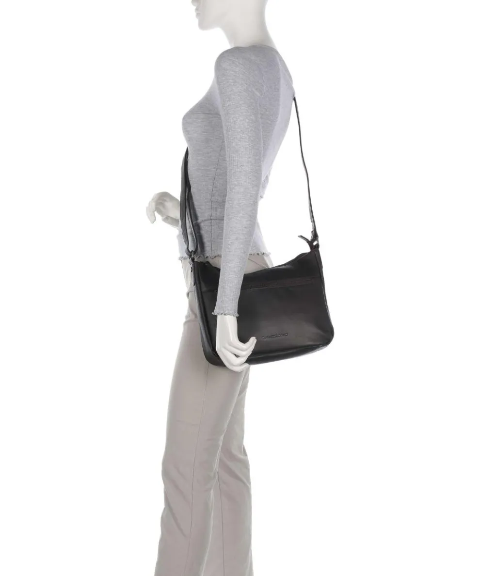 Cow Wax Pull Up Loraine Crossbody bag cow leather dark brown