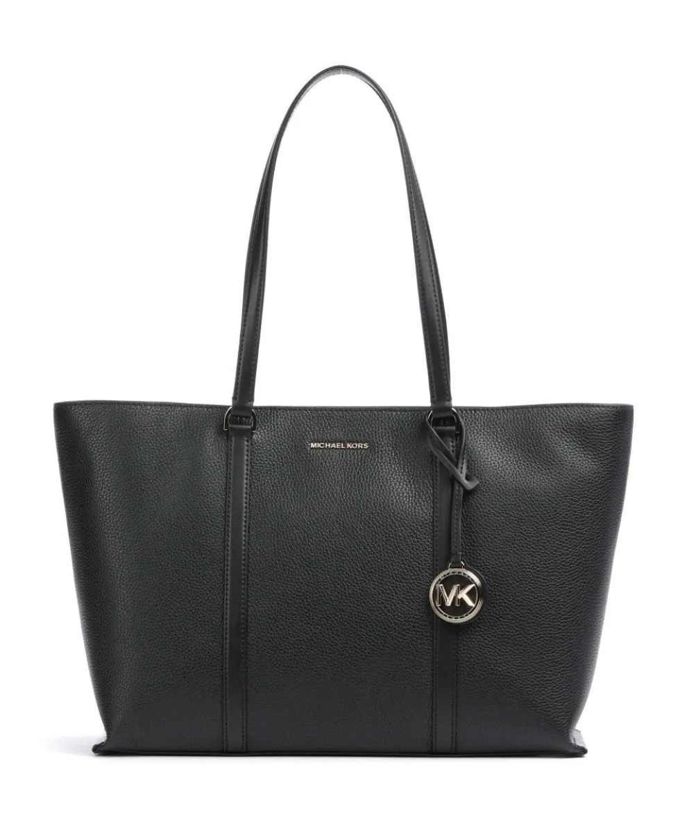 Temple Tote bag grained cow leather black