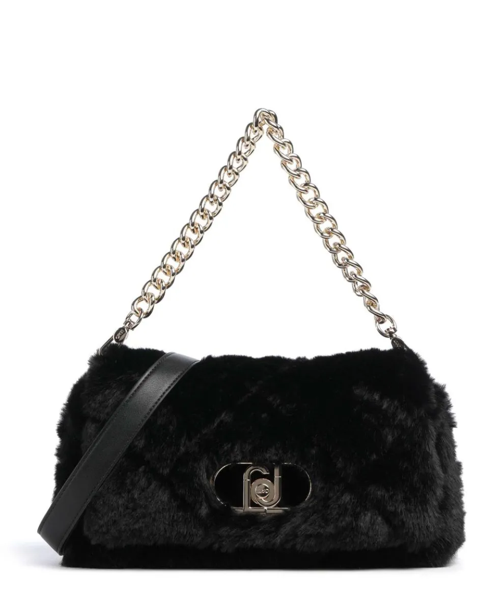 Icon M Shoulder bag faux fur black