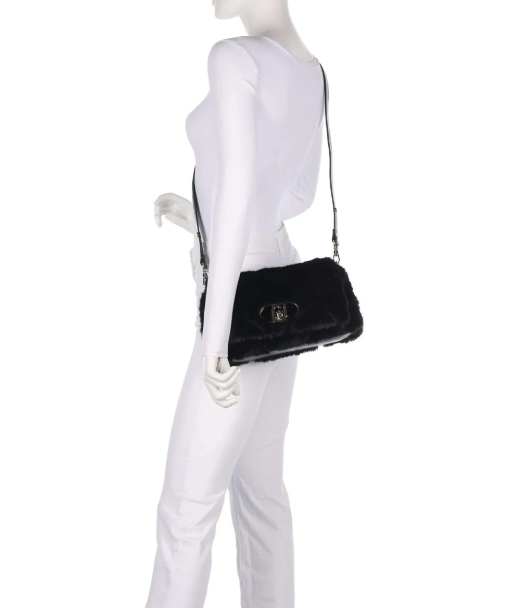 Icon M Shoulder bag faux fur black