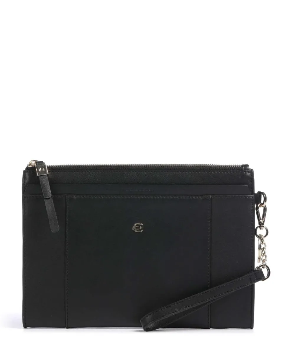 Ashley Clutch bag fine grain cow leather black