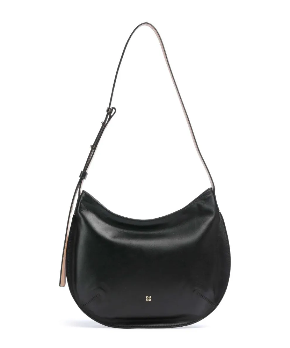 Hispani Hobo bag fine grain leather black
