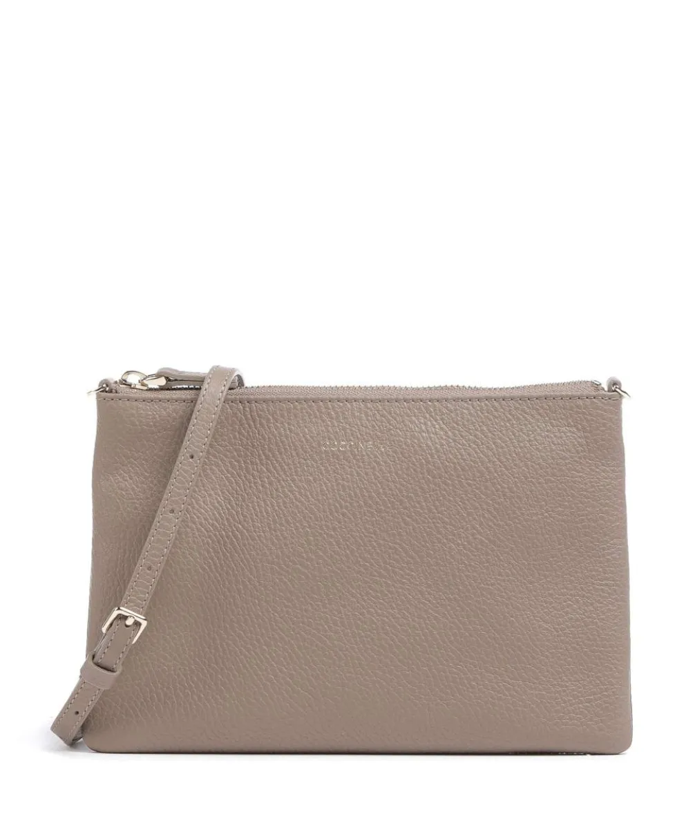 Best Crossbody bag grained leather taupe