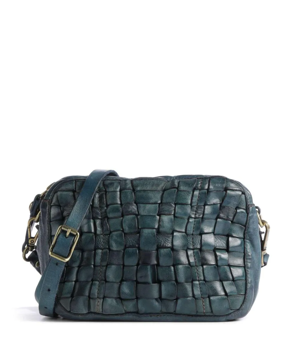 Crossbody bag fine grain cow leather dark blue