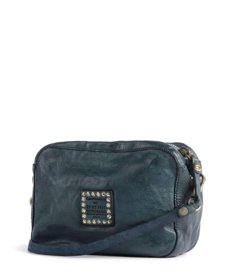 Crossbody bag fine grain cow leather dark blue
