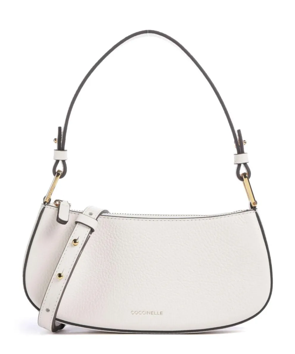Merveille Shoulder bag grained leather white