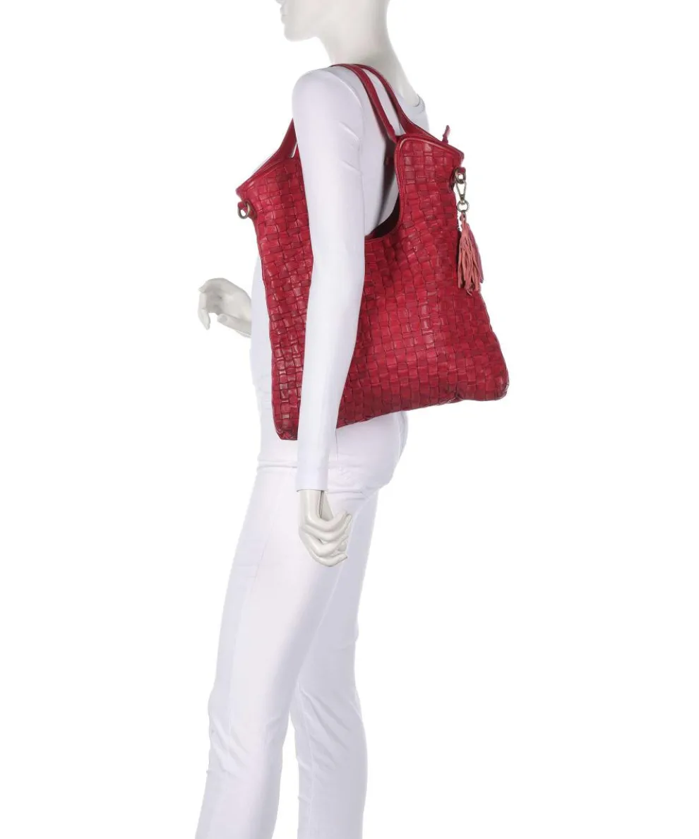 Venusweg 3 Tote bag grained leather pink