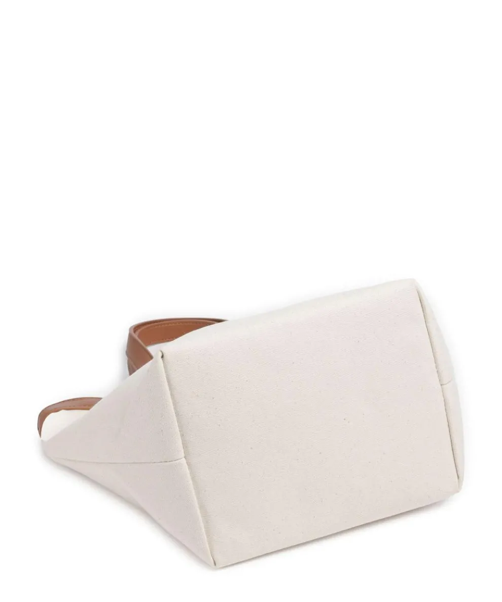 Elena Tote bag canvas, imitation leather sand