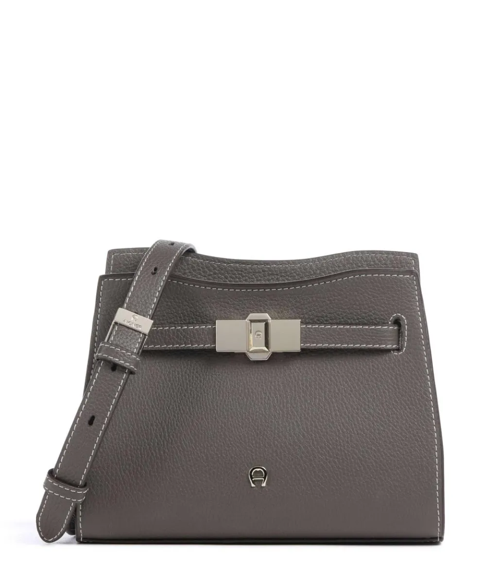 Farah S Crossbody bag grained cow leather taupe