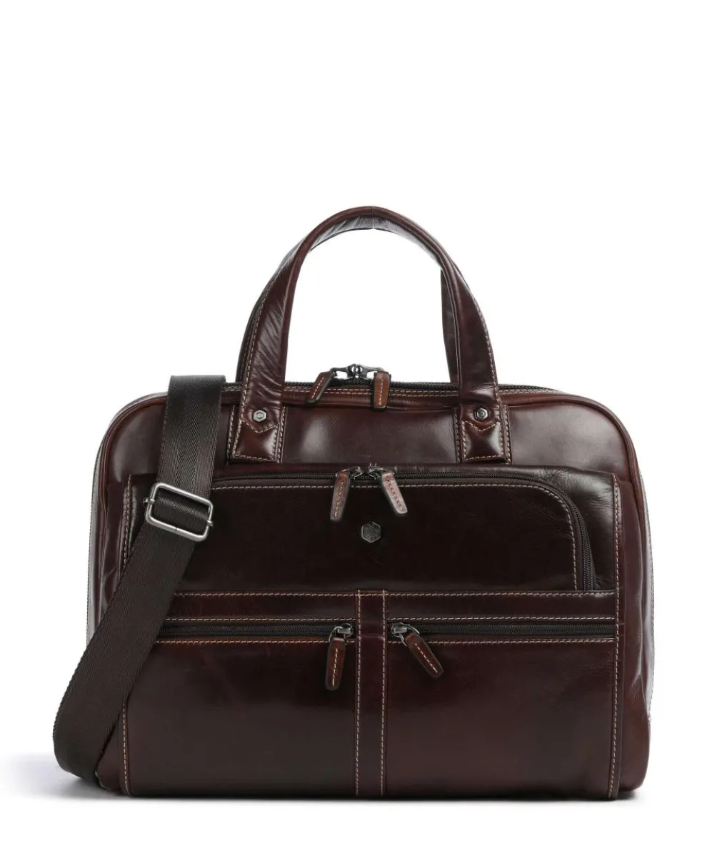Montana Briefcase 15″ fine grain cow leather mahogany
