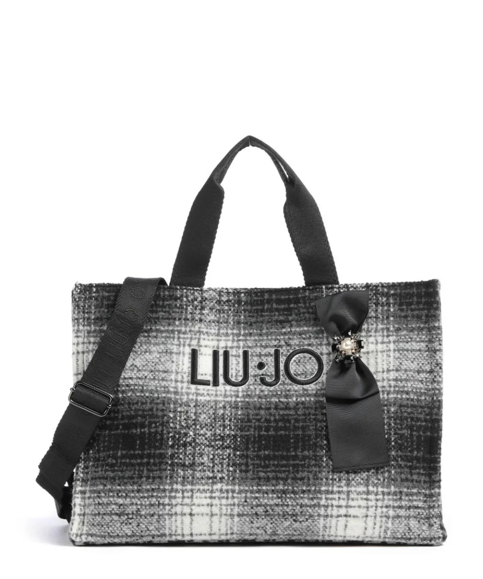 L Handbag polyester grey/black